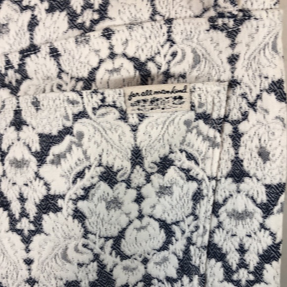 7 For All Mankind Lace Denim Pants Size 29 Blue White Skinny Stretch #e11 - Picture 9 of 11